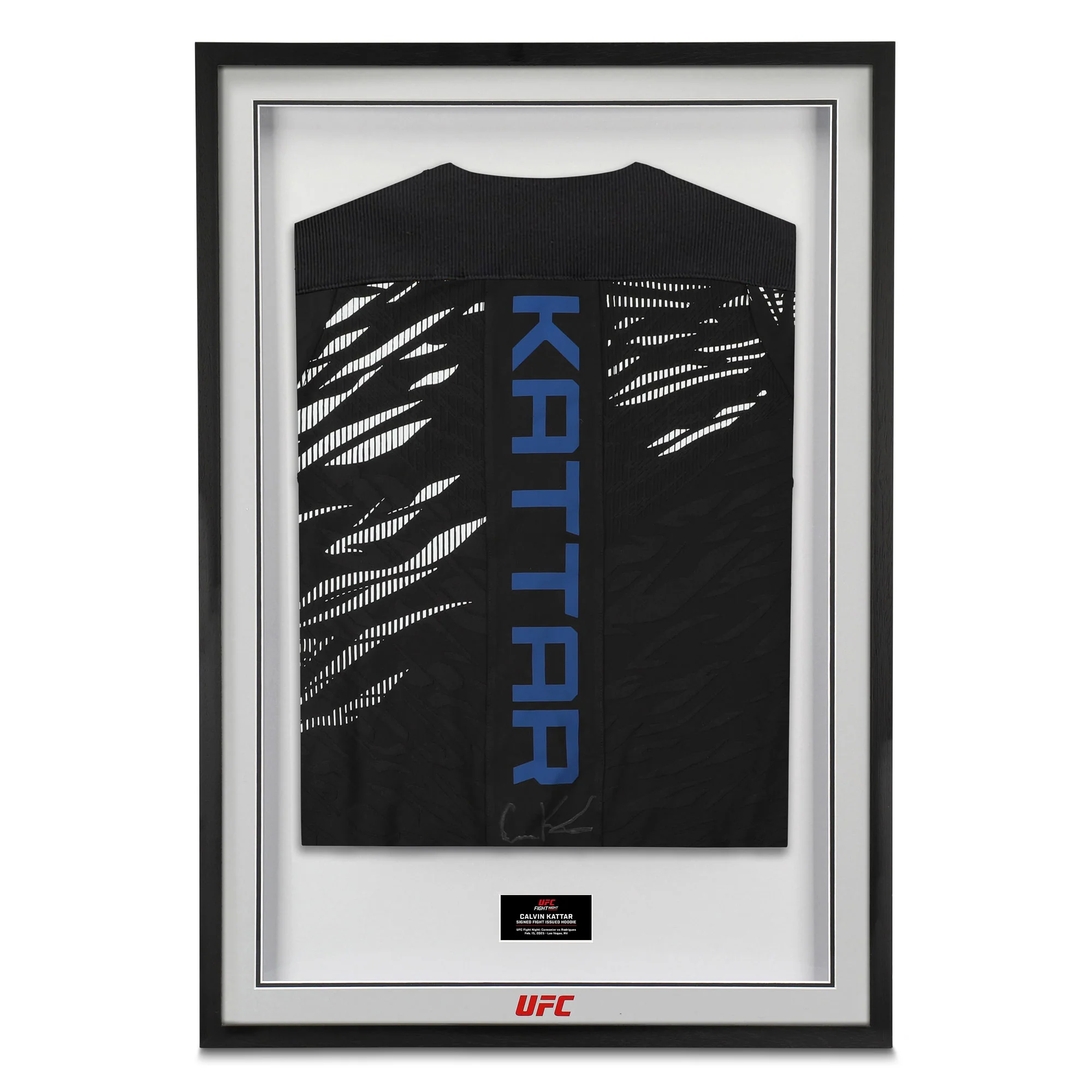 Calvin Kattar Signed 1-of-1 Fight Issued Hoodie UFC Fight Night: Cannonier vs Rodrigues