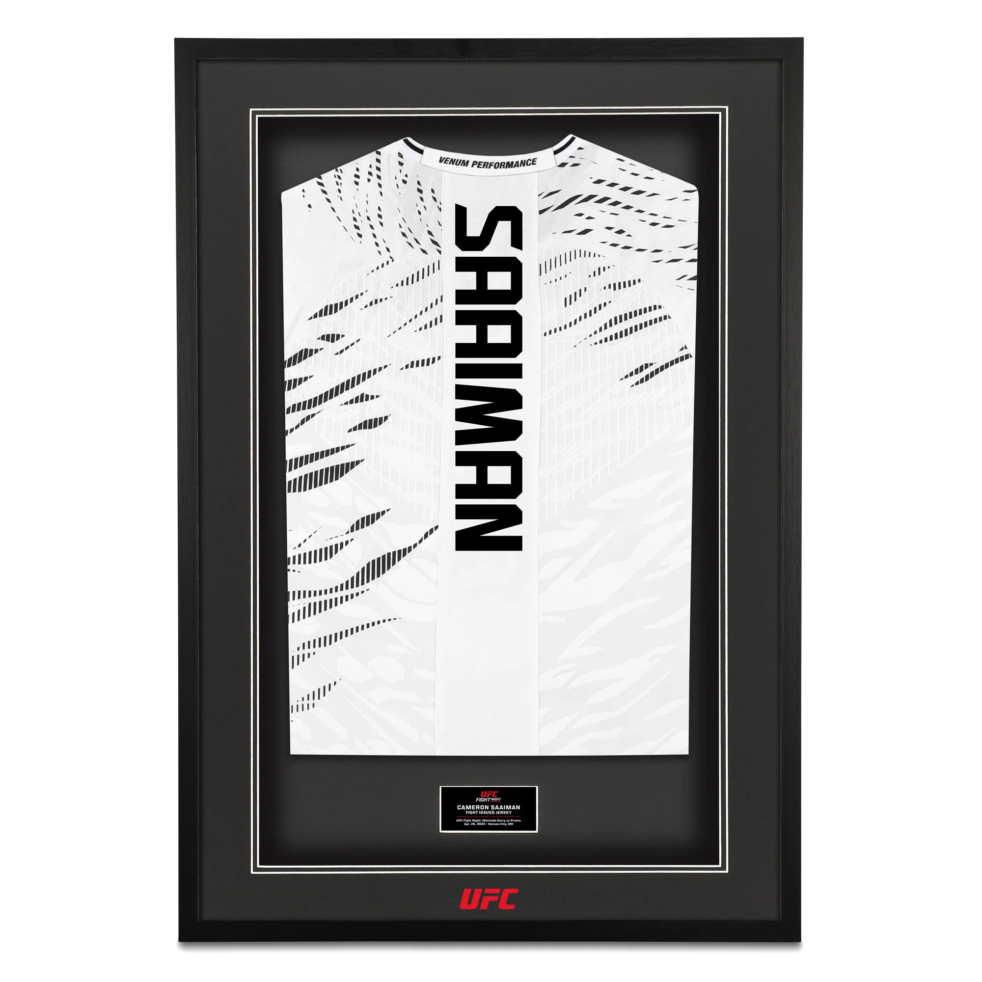 Cameron Saaiman 1-of-1 Fight Issued Jersey UFC Fight Night: Machado Garry vs Prates