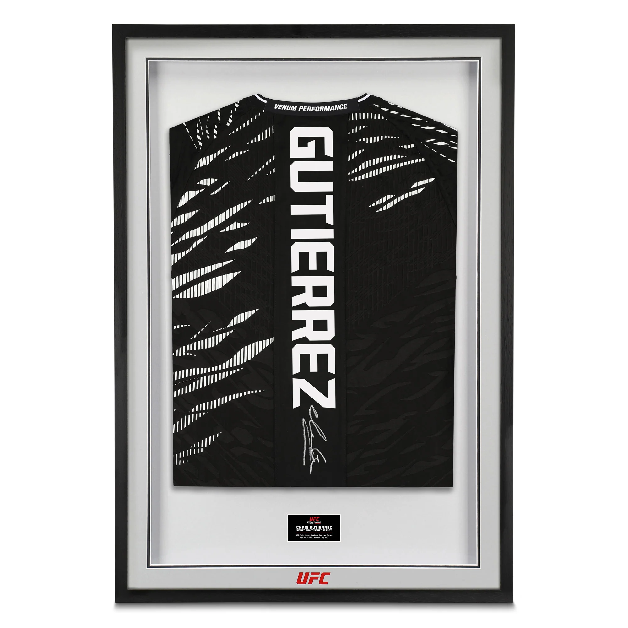 Chris Gutierrez Signed 1-of-1 Fight Issued Jersey UFC Fight Night: Machado Garry vs Prates
