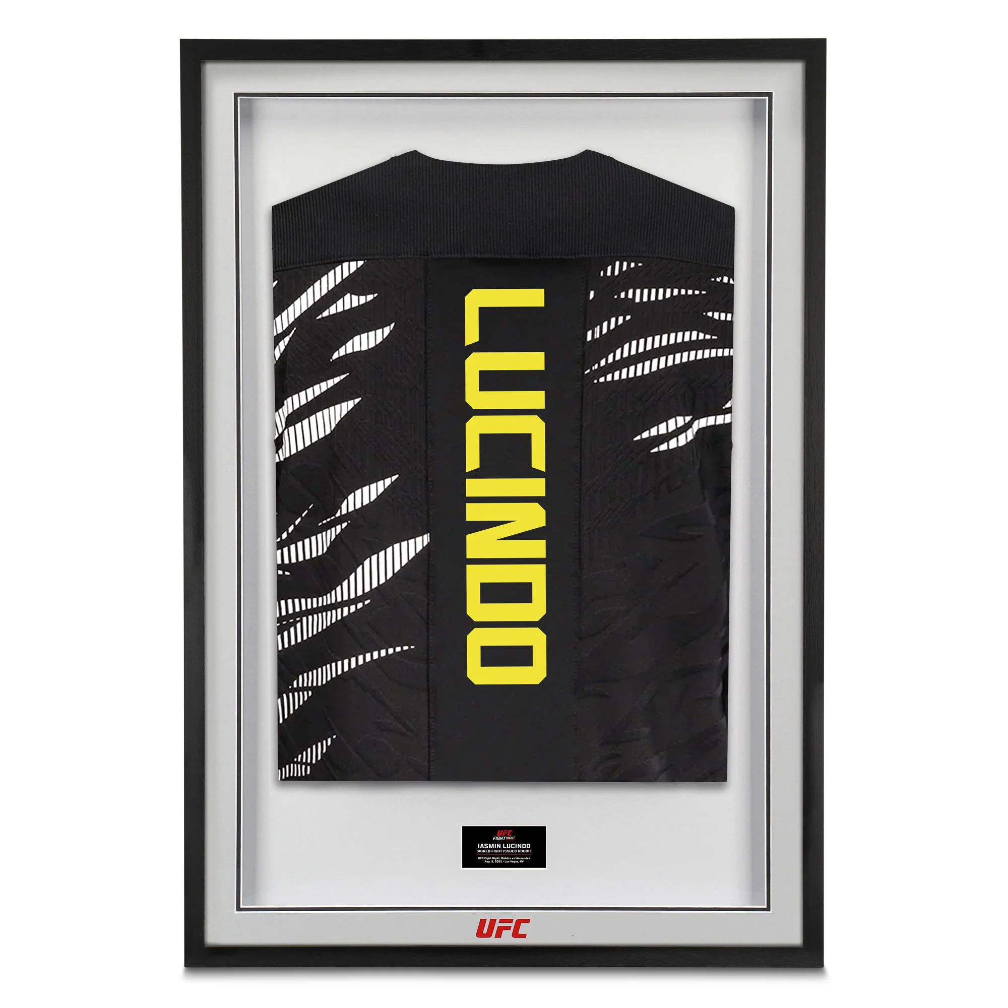 Iasmin Lucindo Signed 1-of-1 Fight Worn Hoodie UFC Fight Night: Dolidze vs Hernandez