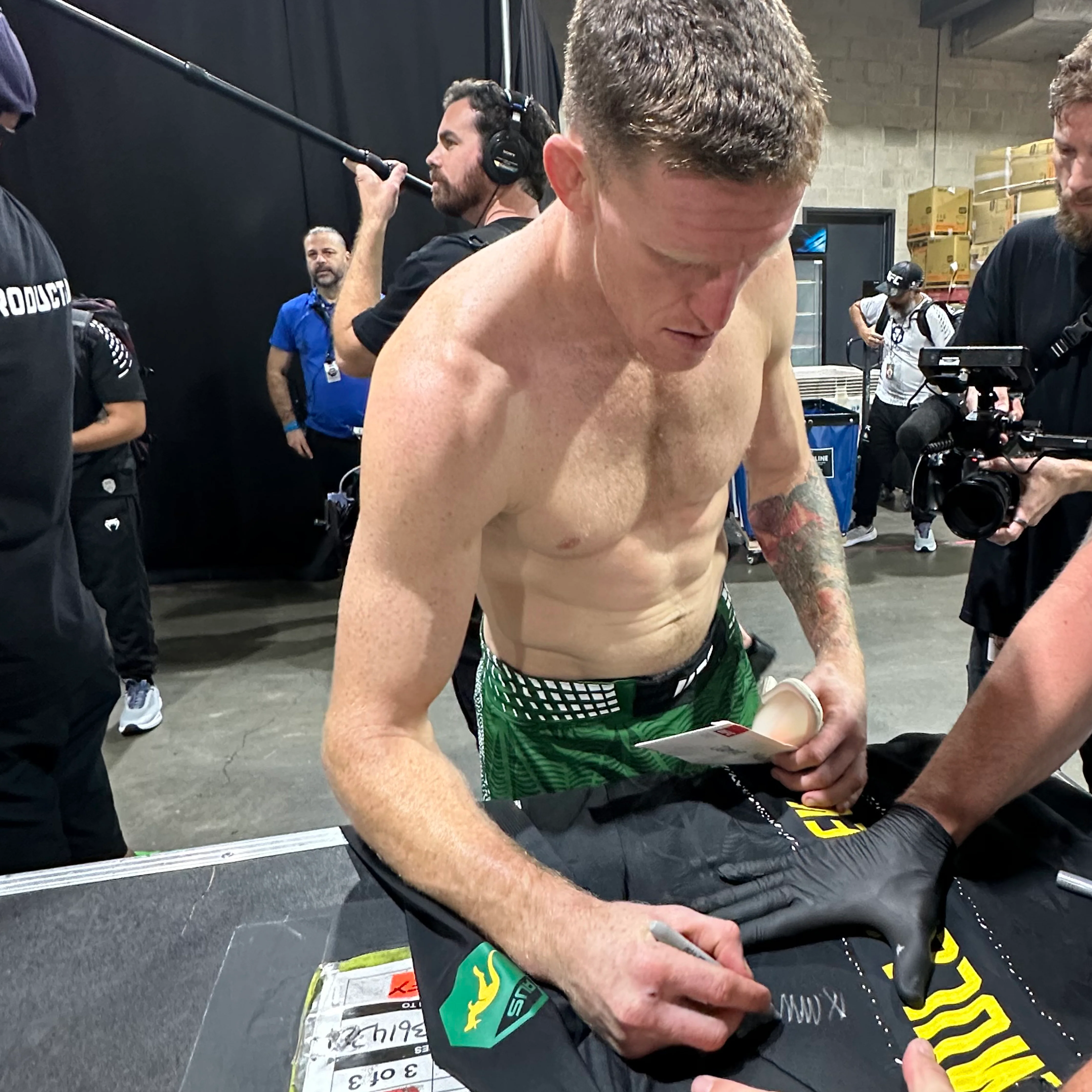 Jamie Mullarkey Signed 1-of-1 Fight Worn Hoodie UFC 325: Volkanovski vs Lopes 2 - Image 2