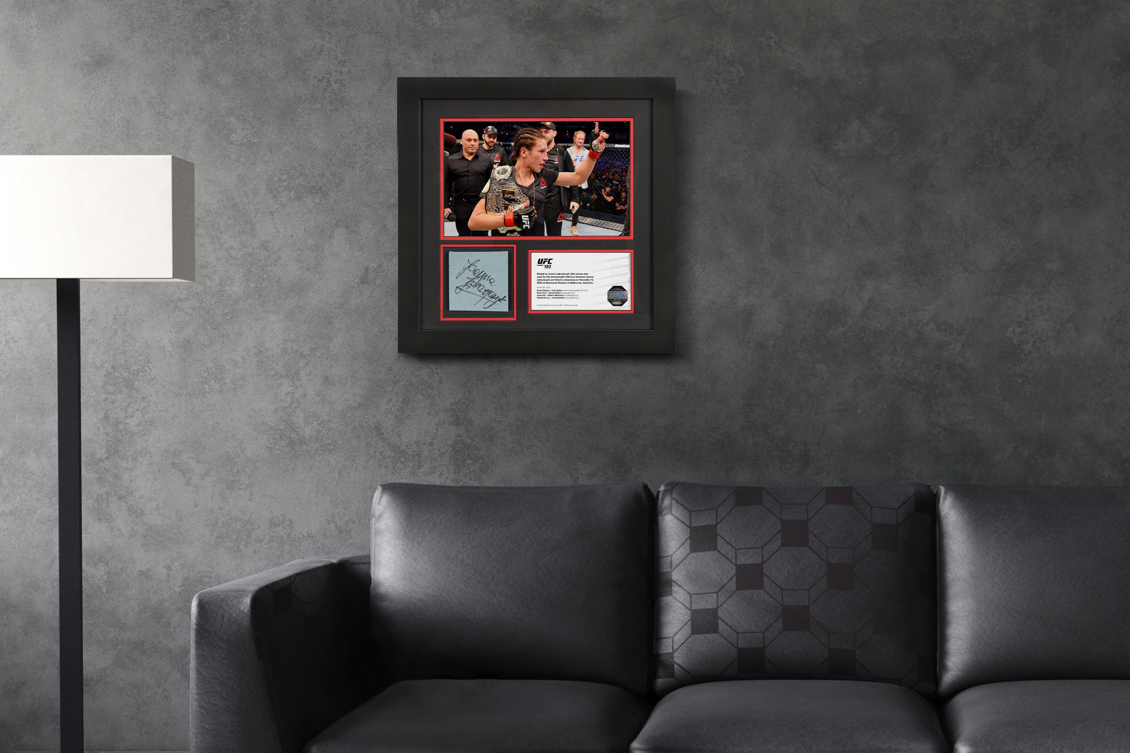 Joanna Jedrzejczyk UFC 193 Signed Canvas & Photo - Image 6