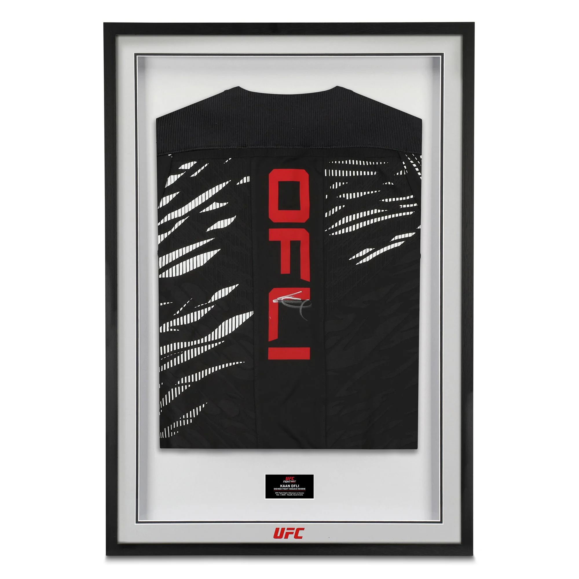 Kaan Ofli Signed 1-of-1 Fight Issued Hoodie UFC Fight Night Adesanya vs Imavov