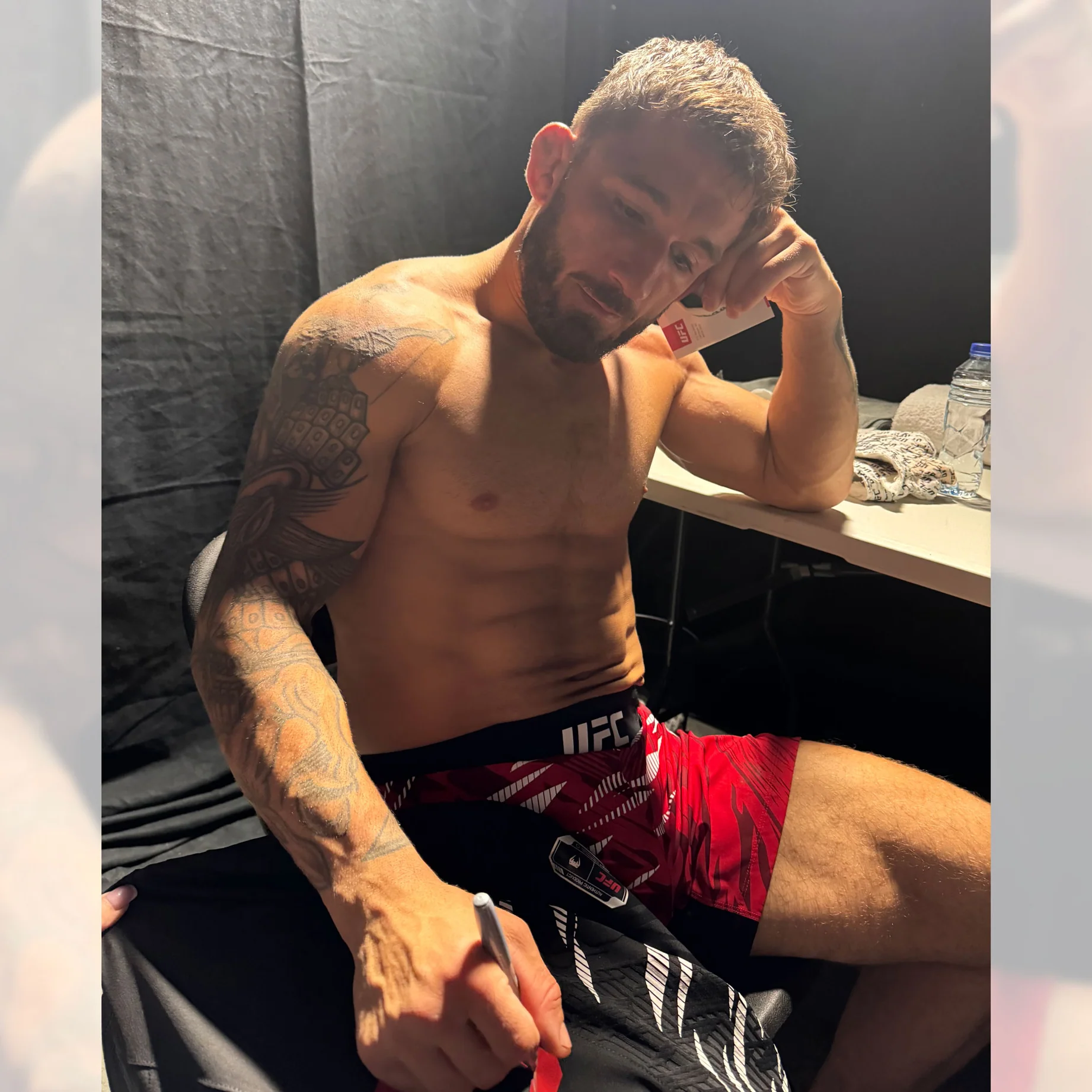 Kaan Ofli Signed 1-of-1 Fight Issued Hoodie UFC Fight Night Adesanya vs Imavov - Image 2
