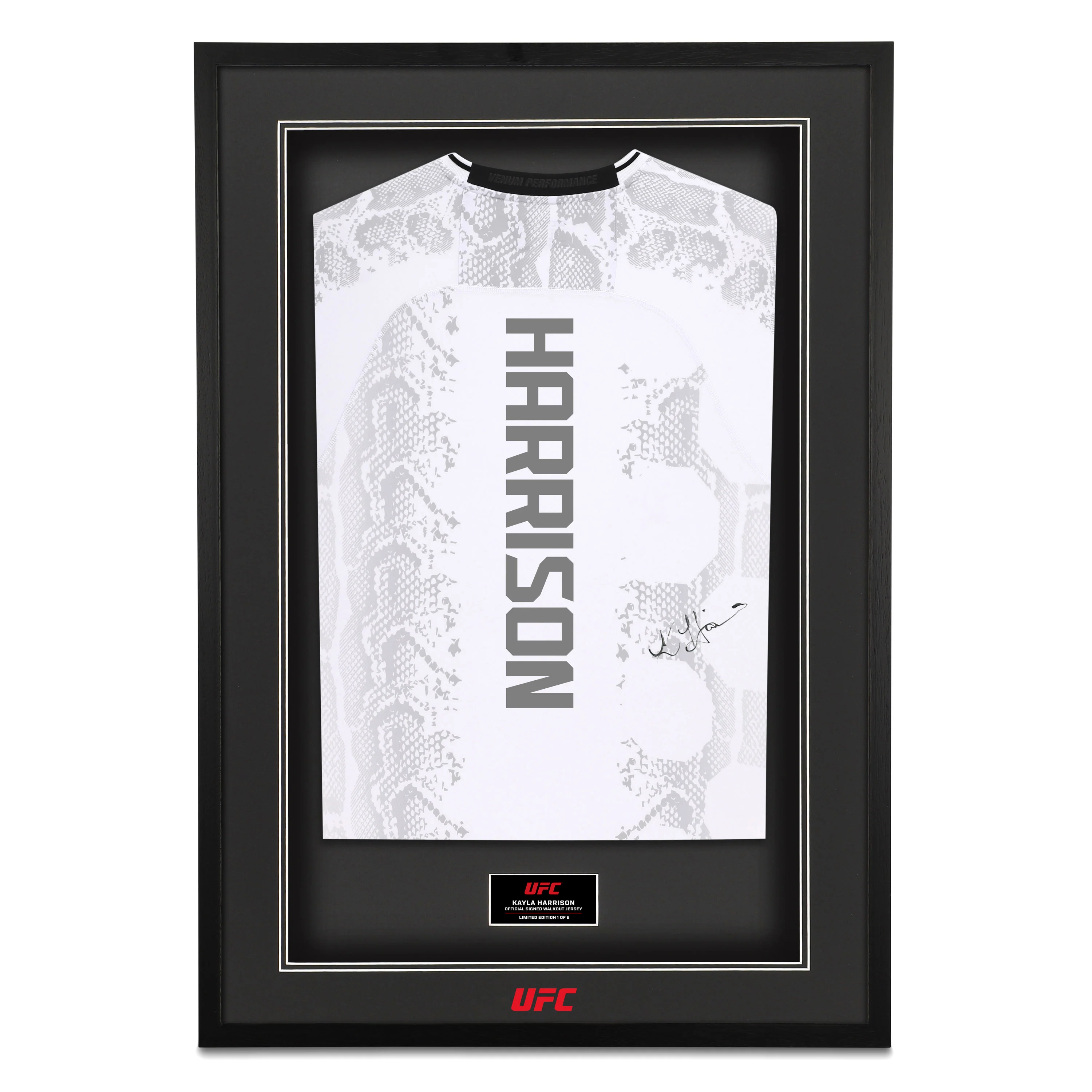 Kayla Harrison Limited Edition Signed White Venum Adrenaline Jersey