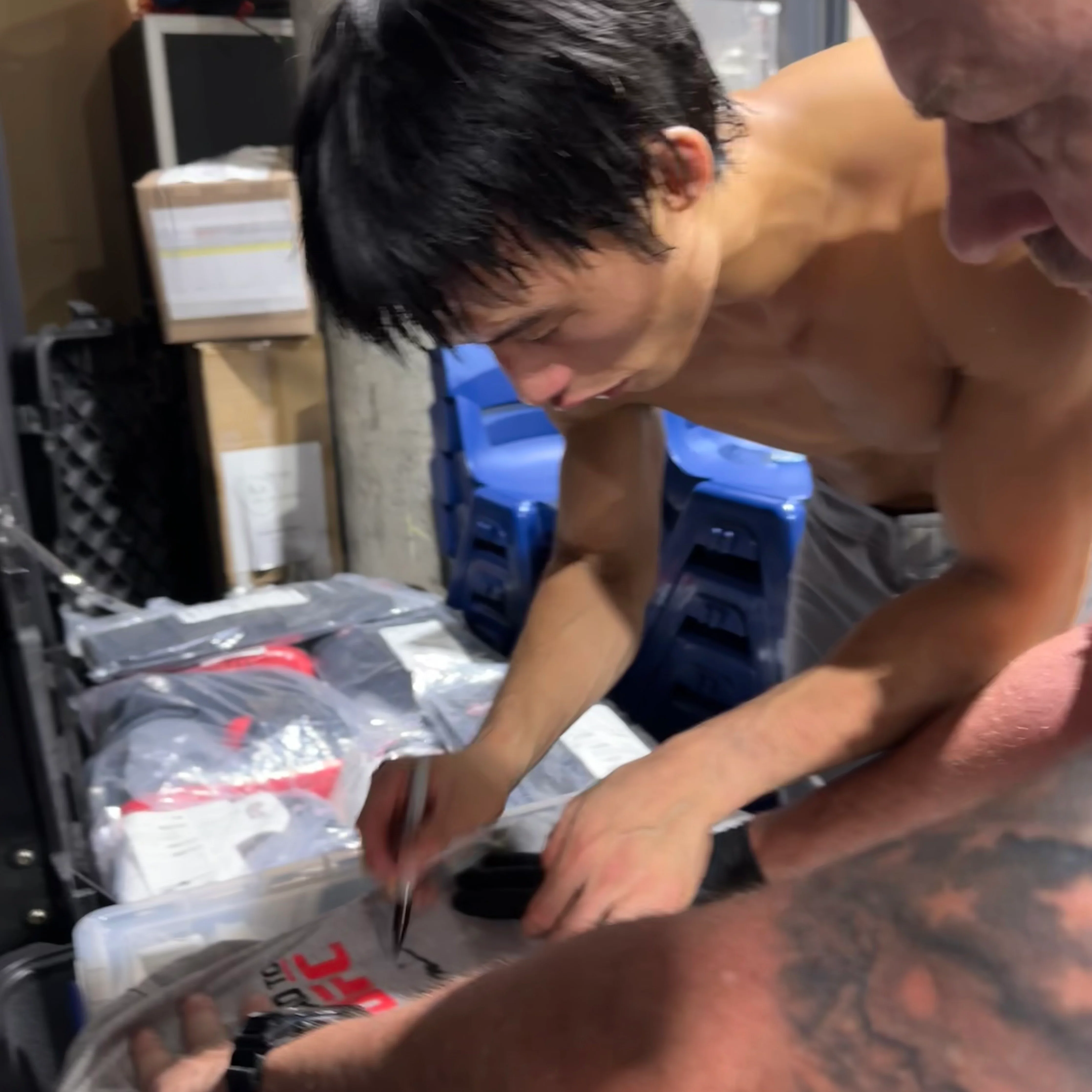 Lawrence Lui Signed 1-of-1 Fight Issued T-Shirt UFC 325: Volkanovski vs Lopes 2 - Image 2