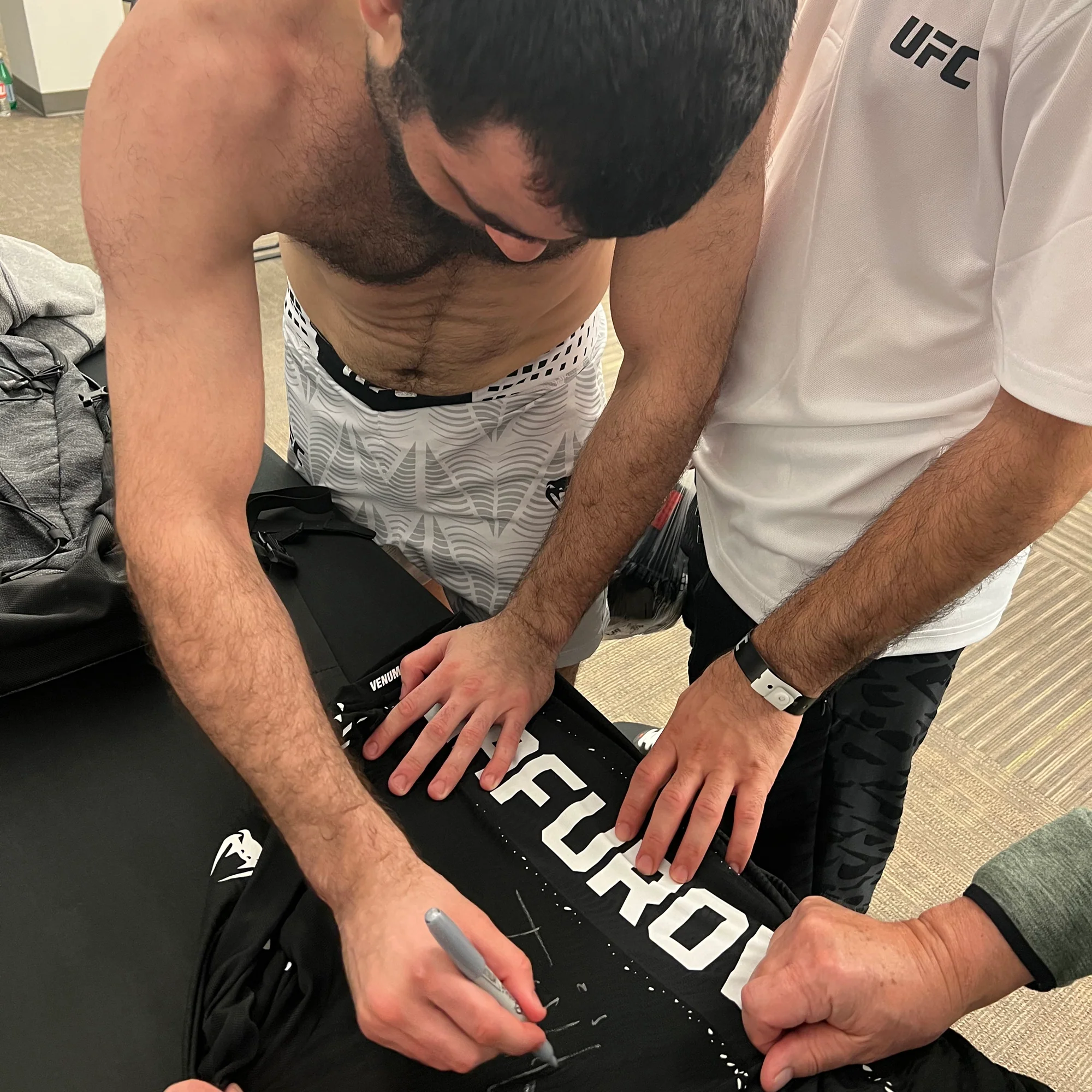 Muin Gafurov Signed 1-of-1 Fight Worn Jersey UFC Fight Night: Bautista vs Oliveira - Image 2