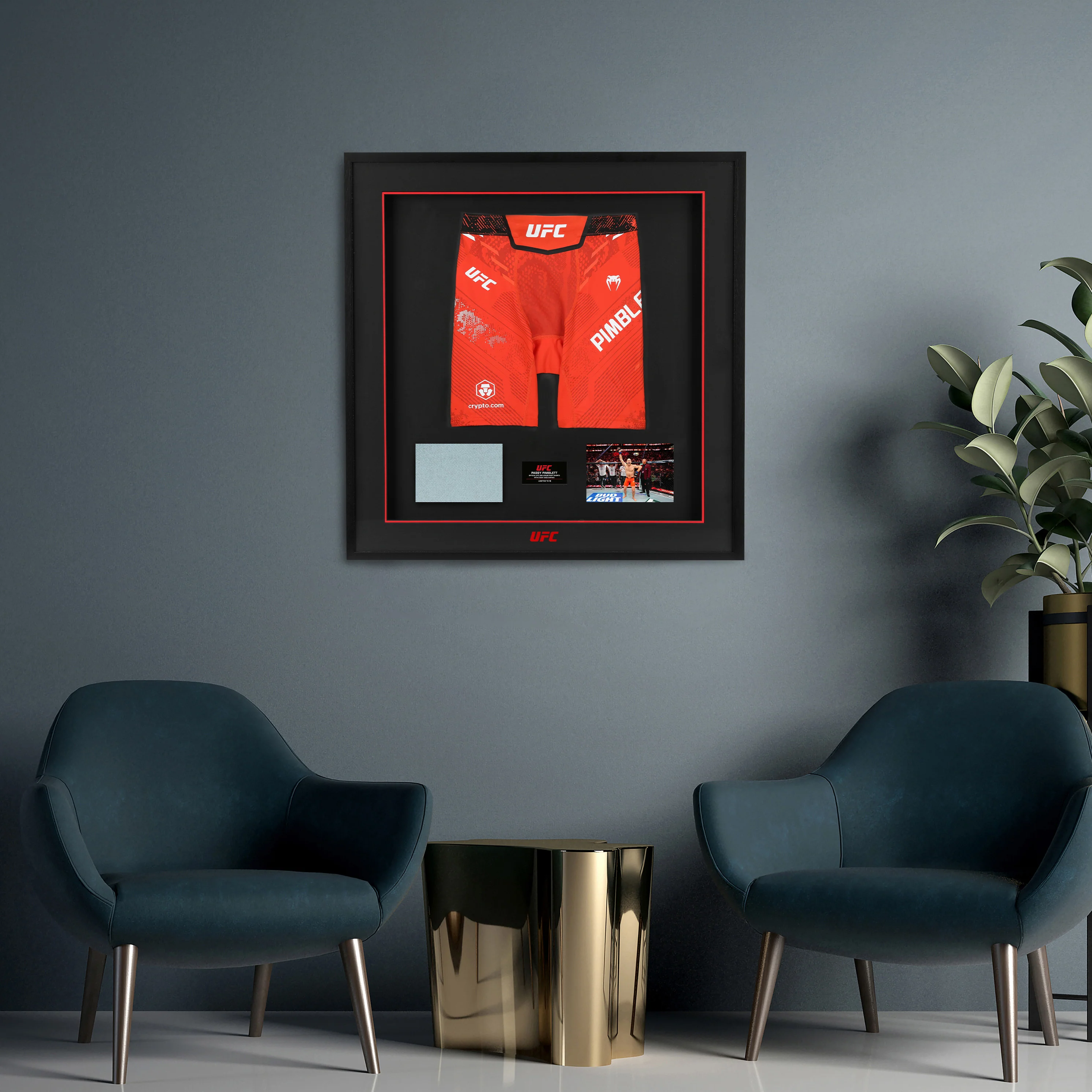 Paddy Pimblett Limited Edition UFC 329 Venum Shorts & Canvas Display - Image 3