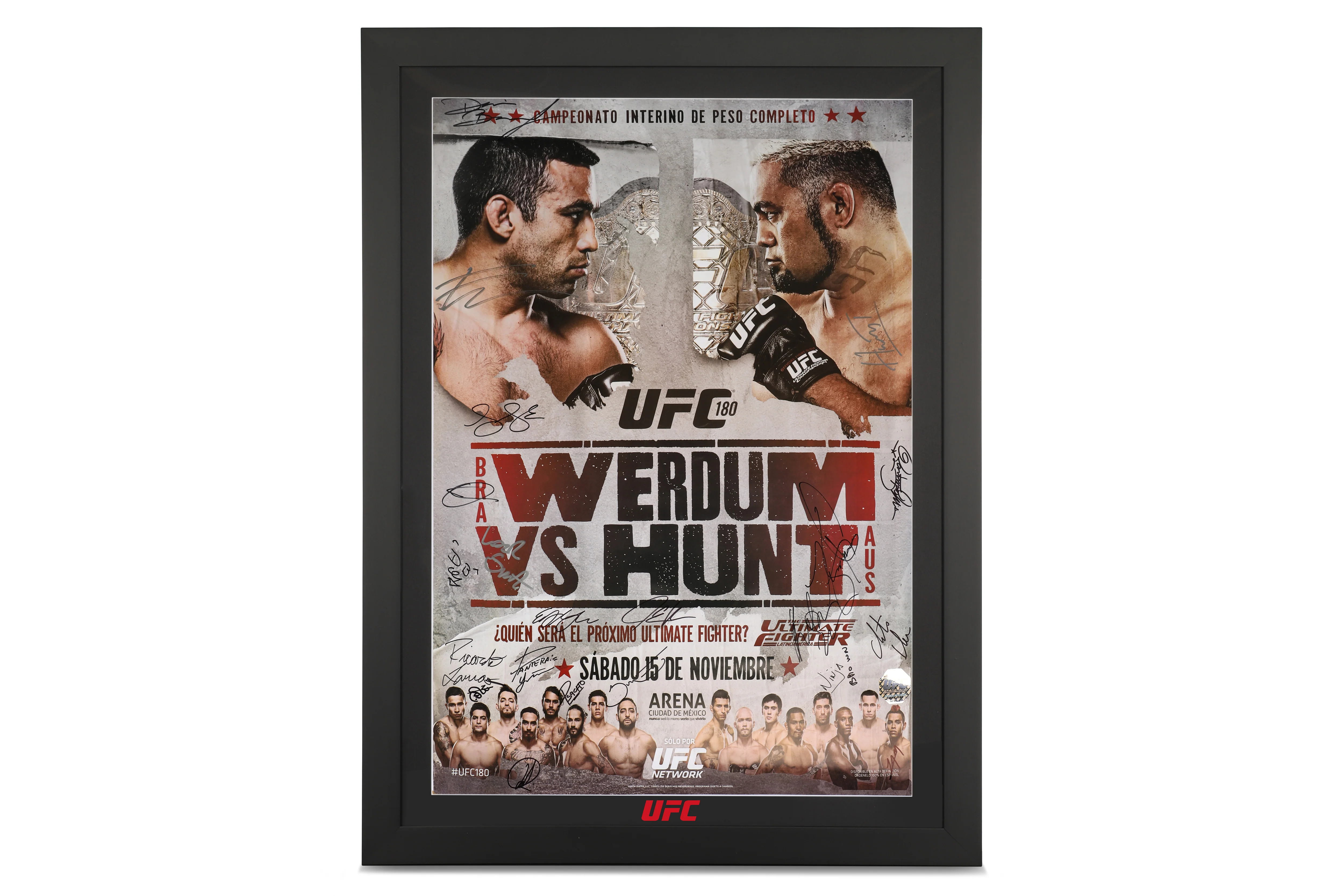 UFC 180: Werdum vs Hunt Autographed Event Poster - Image 5