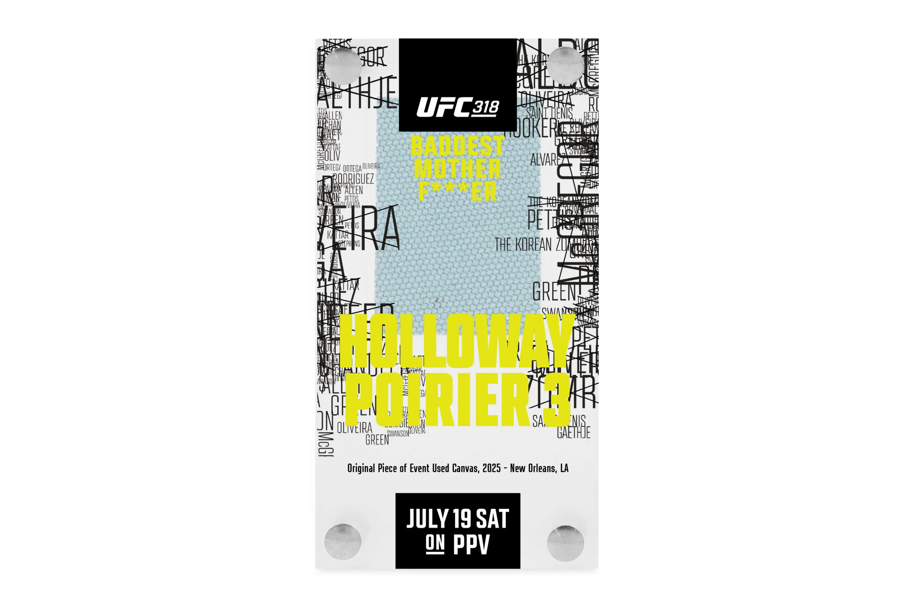 UFC 318: Holloway vs Poirier 3 Canvas in Acrylic - Image 3