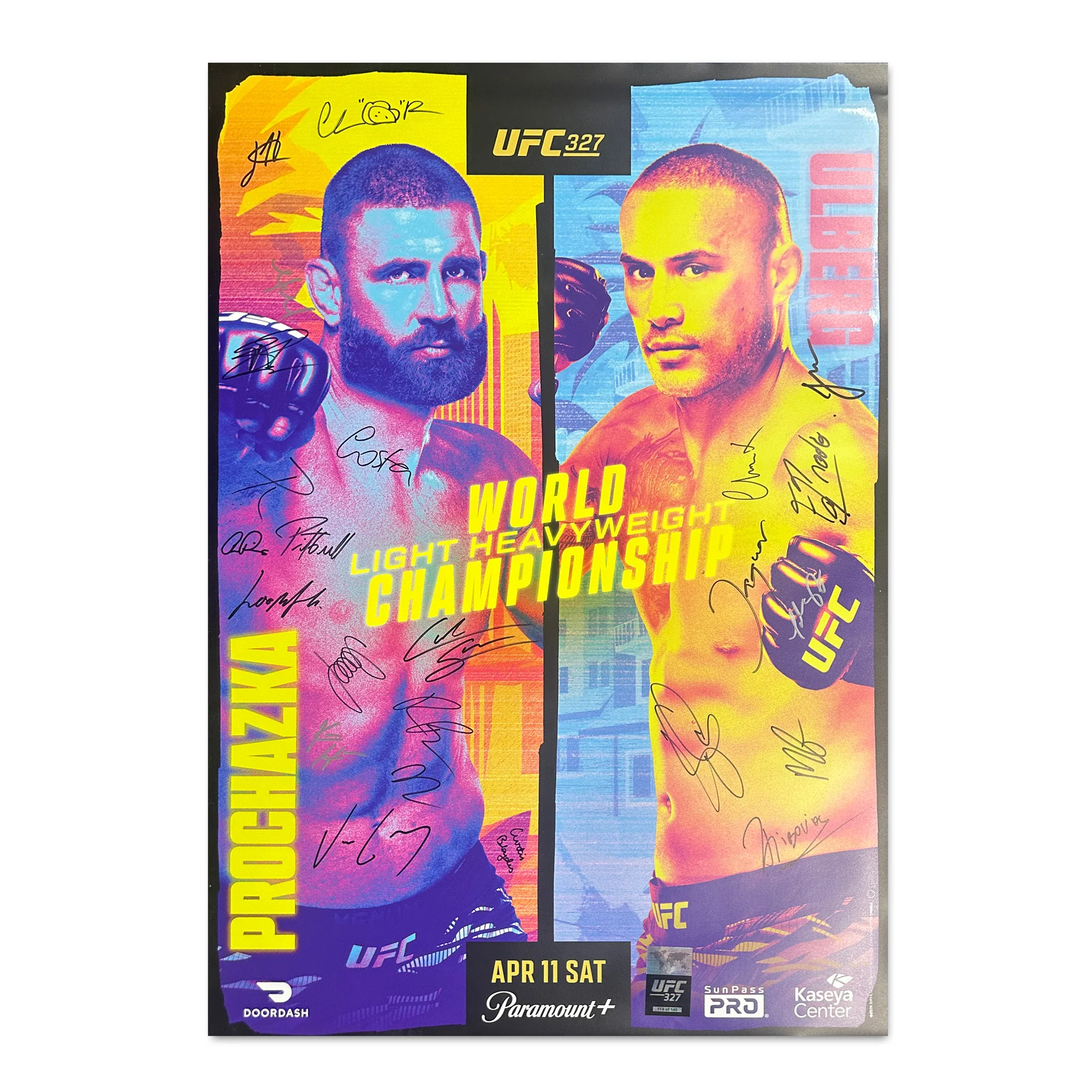 UFC 327: Procházka vs Ulberg Autographed Event Poster - Image 7