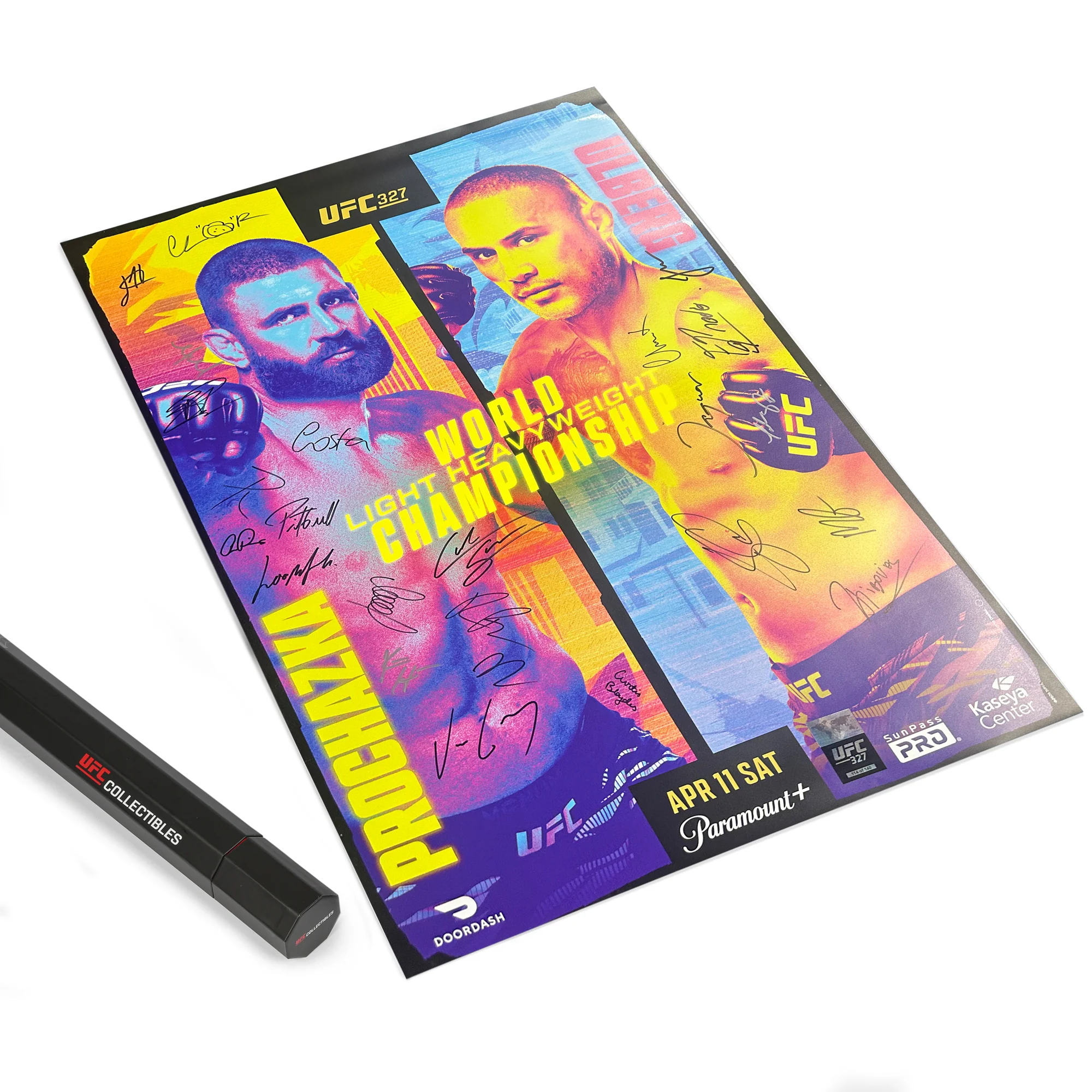 UFC 327: Procházka vs Ulberg Autographed Event Poster - Image 8