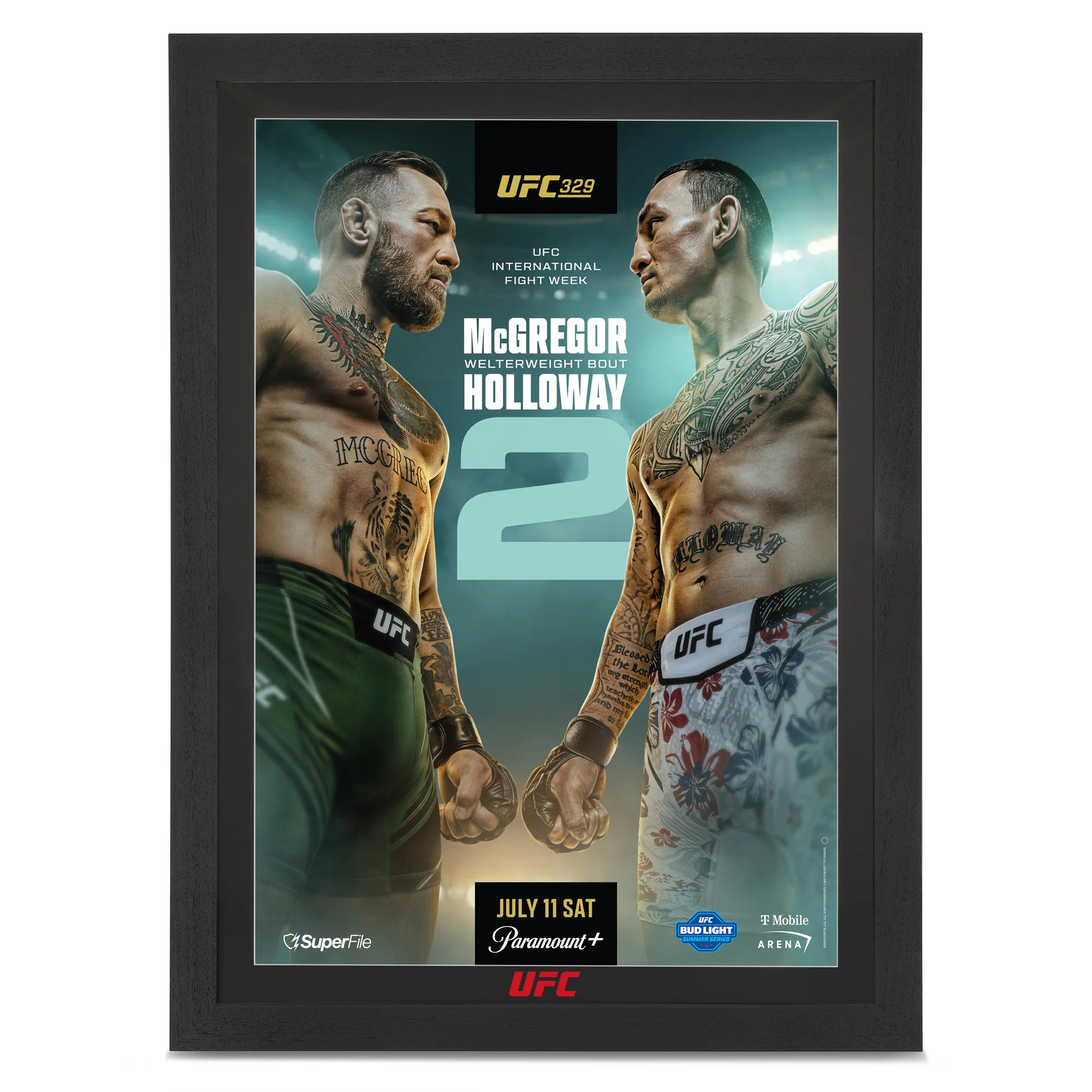 UFC 329: McGregor vs Holloway 2 First Edition Autographed Event Poster