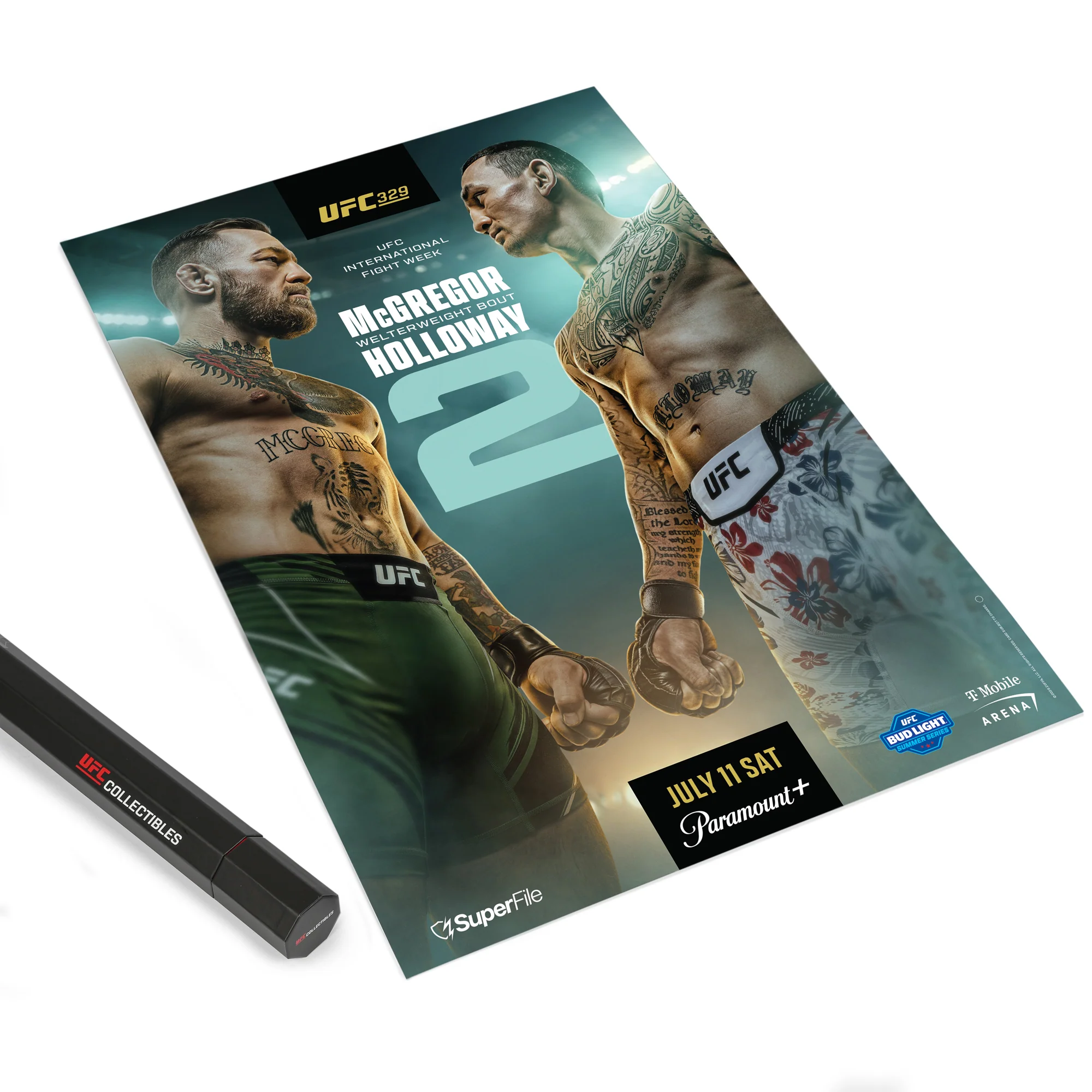 UFC 329: McGregor vs Holloway 2 First Edition Autographed Event Poster - Image 8