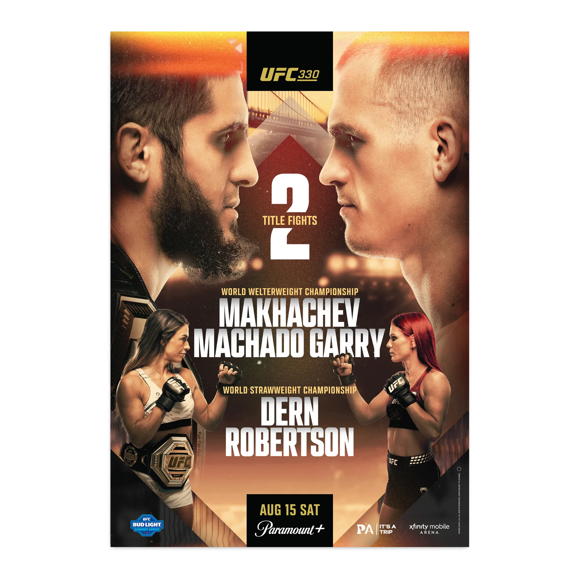 UFC 330: Makhachev vs Machado Garry Autographed Event Poster - Image 3