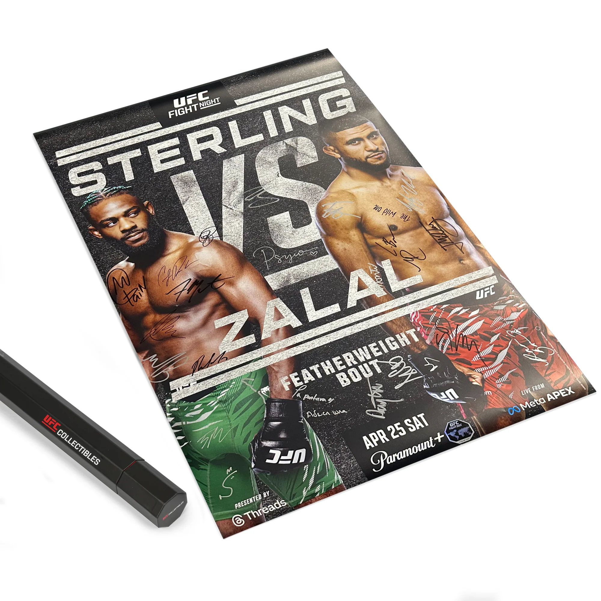 UFC Fight Night: Sterling vs Zalal Autographed Event Poster - Image 4