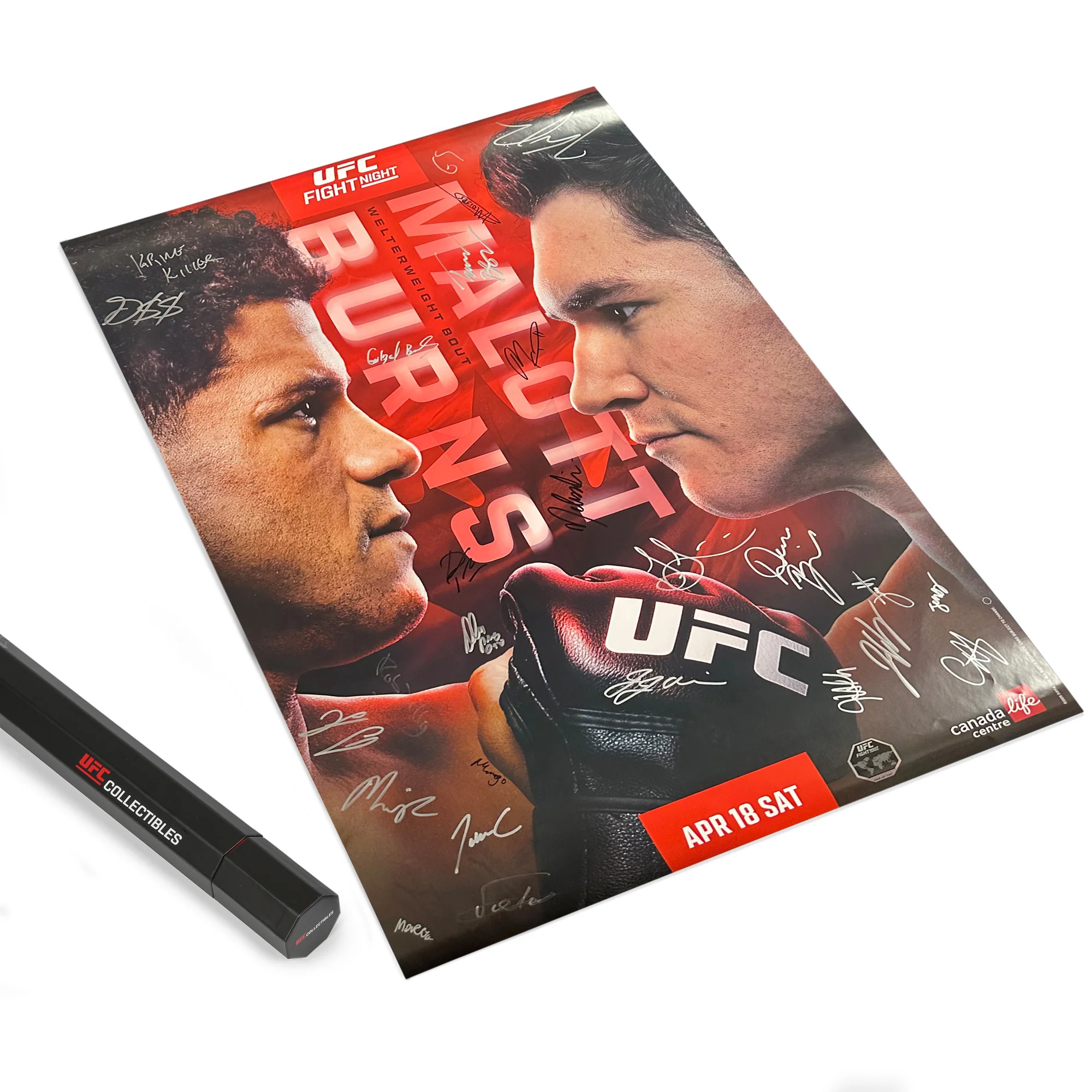 UFC Fight Night: Burns vs Malott Autographed Event Poster - Image 8