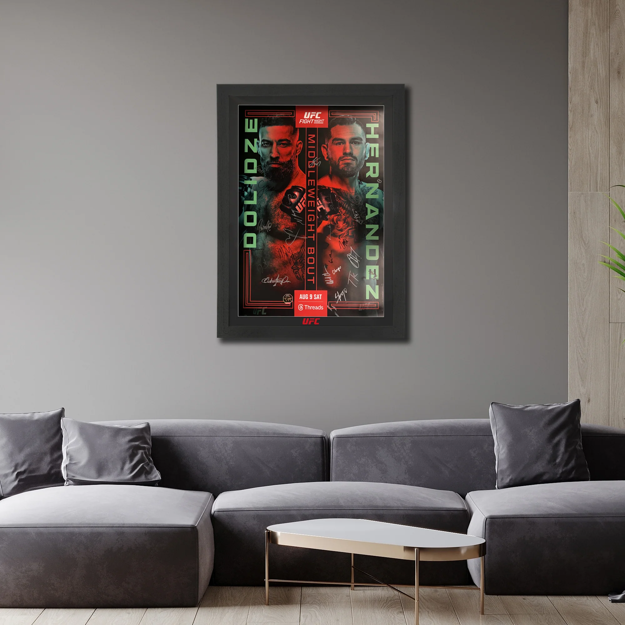 UFC Fight Night: Dolidze vs Hernandez Autographed Event Poster - Image 2