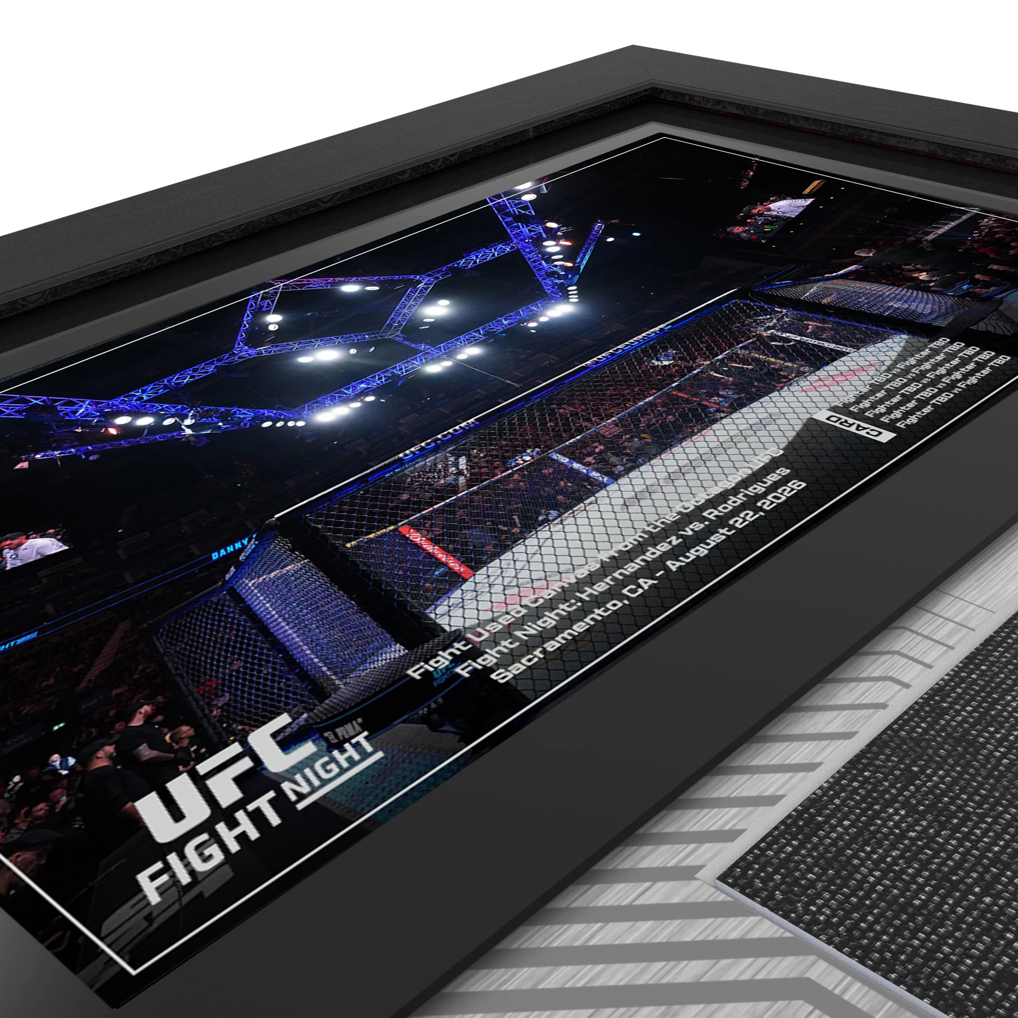 UFC Fight Night: Hernandez vs Rodrigues Name on Canvas - Image 3