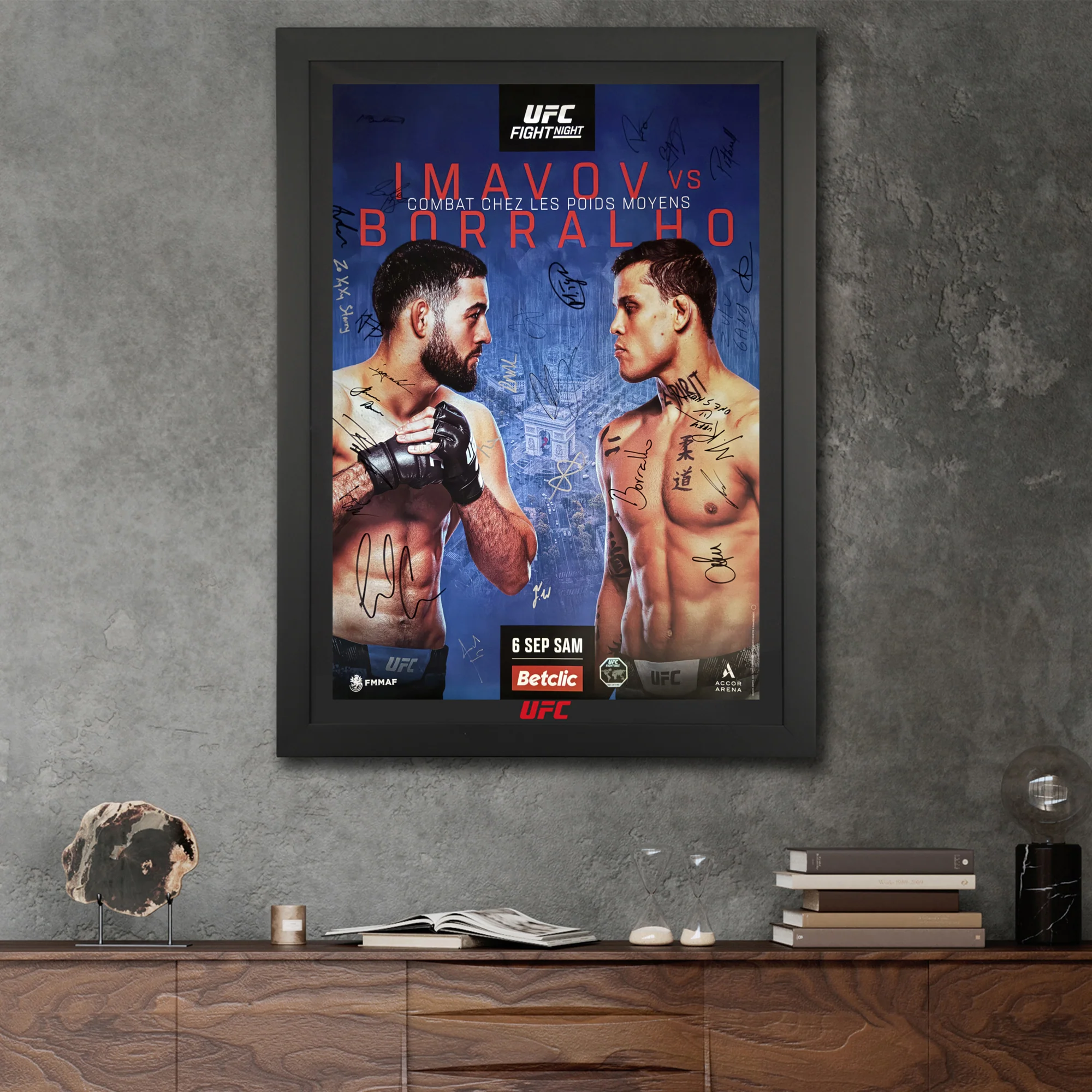 UFC Fight Night: Imavov vs Borralho Autographed Event Poster - Image 2