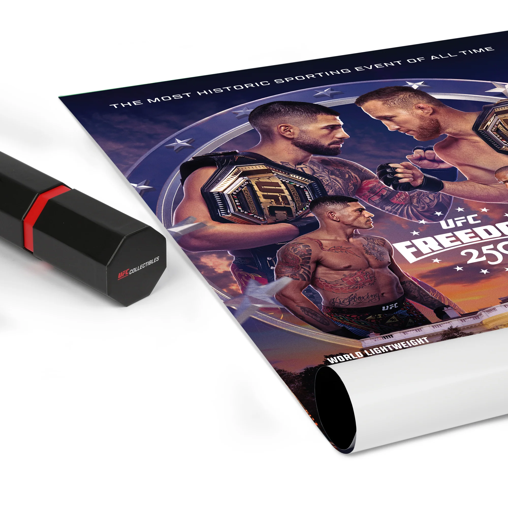 UFC Freedom 250: Topuria vs Gaethje Autographed Event Poster - Image 9